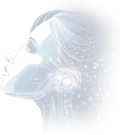 AI as a human head illustration